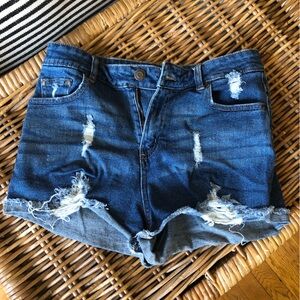 Y2K BLUE EDIT HIGHWAISTED DENIM SHORTS 💦